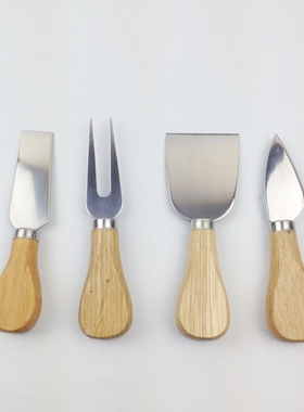 4pcs/set Knives Bard Set Oak Handle Stainless Steel Slicer C