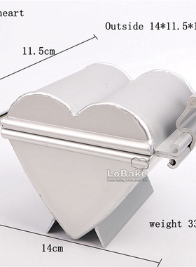 Big heart 10cm long cylinder open-closing thick anodizing al