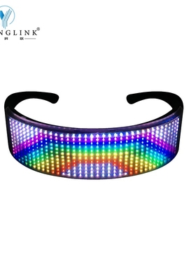 Bluetooth app control attractive full color LED glasses adve