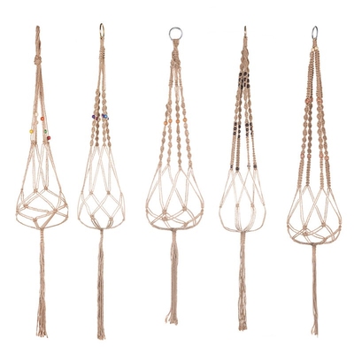 1pc Large-sized  Plant Hanger Basket  Handmade Rope Pots Hol