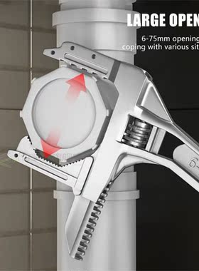 Adjustable Wrench Spanner Ratchet Pipe Wrenches Universal Sc