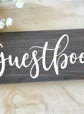 Guestbook Sign Decal Wooden Wedding Decor er Rustic Wedding