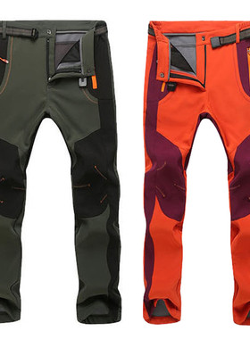 Winter Casual Stretch Pants Men Women Fleece Military Cargo