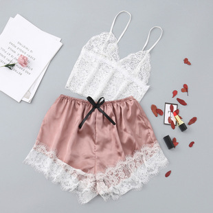 Plus size lace transparent sexy pyjamas women sleepwear dres