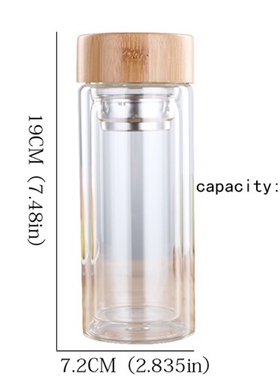 450ml Portable Tea Bottle Glass Bottle Water Bottle Filter F