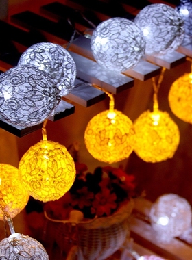 Led Light String Lace Cotton Ball 10 20Leds Holiday lights