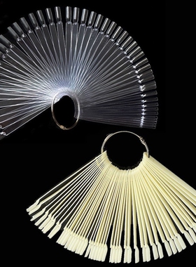 50 Pcs Fan shaped Nail Polish Swatches Detachable Hoop Novi