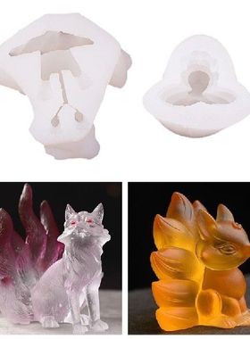 Foxes Ornaments Epoxy Resin Mold Animal Decorations
