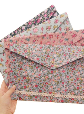 Retro Vintage Dots Flower Face Series A4 Documents File Bag