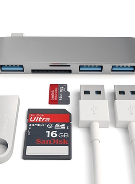 5-In-1 Thunderbolt 3 Adapter USB Type C Hub Dock Dongle with