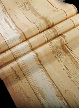 Retro Wooden Board Wood Grain Wallpaper  Living Room Restaur