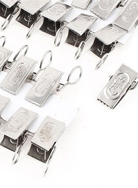 Boutique 40 Pcs Silver Tone Metal Sprung Curtain Alligator C