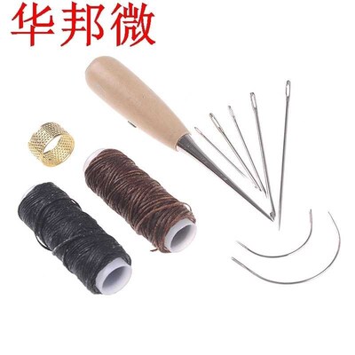 1/ensemble aiguille à coudre Awl cuir artisanat coutu