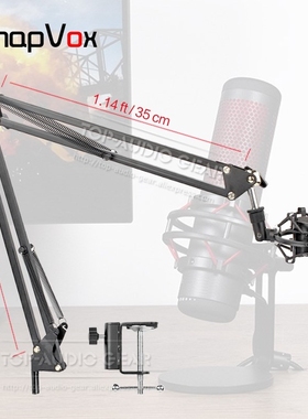 Desktop Suspension Microphone Stand + Mic Shock Mount Scisso