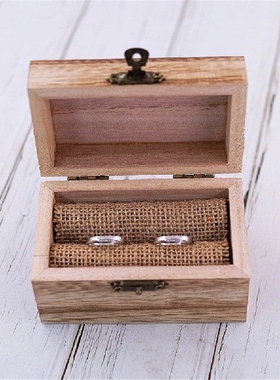 Personalized Wood Wedding Wooden Ring Box Holder For