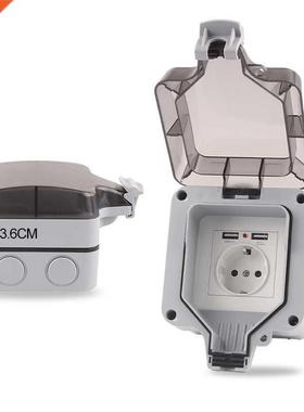 IP66 EU Stndrd lrge plug Wterproof Outdoor Wll Switch S