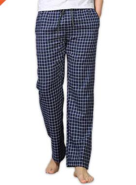 Summer thin 100% cotton sleep bottoms mens simple sleepwear