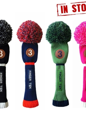 Golf Head Cover Set Driver Pom Pom Iron Club Covers #3 Fair