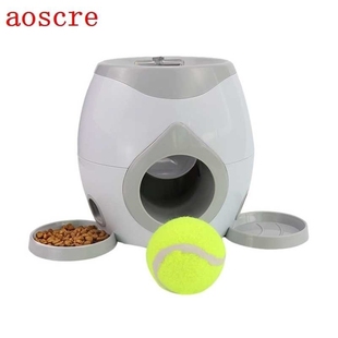 Dog Slow Feeder Toy Tennis Ball Thrower Food Reward Machine