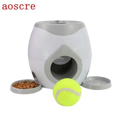 Dog Slow Feeder Toy Tennis Ball Thrower Food Reward Machine