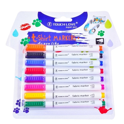 8 Pcs/Set Clothes Textile Marker Fabric Paint Pen DIY Crafts