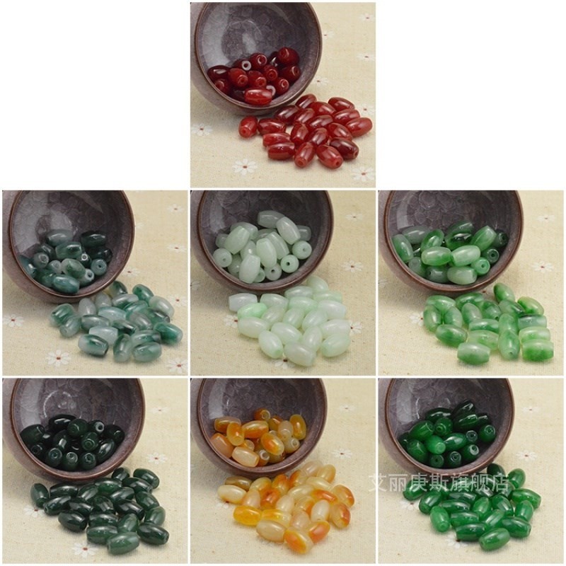 an elliptical bead, hand-made diy bracelet chained with ador