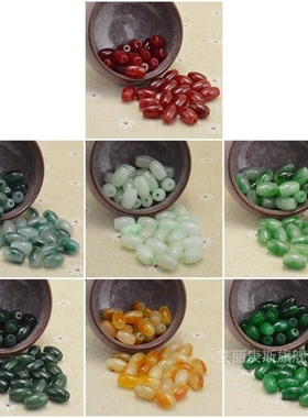 An elliptical bead, hand-made DIY bracelet chained with ador