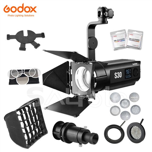 Godox S30 Focusing LED Video Continuous Light Spotlight CRI