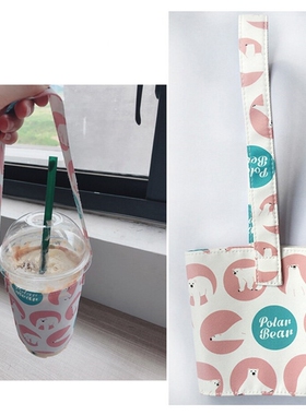 MMPortable Cup Bag Carrier Pure Cotton Cloth Cup Cover for