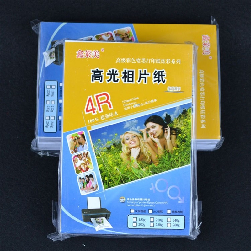 4R Waterproof 4X6 Photo Paper High Glossy 6Inch 180g Photo P