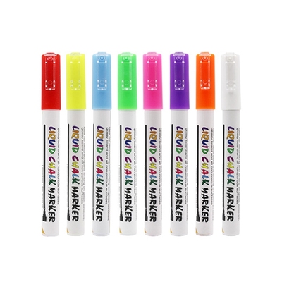 Neon 8 Pack Wet Erased Liquid Chalk Markers for Glass, Non P