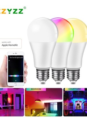 Smart Bulb LED Lamp Work for Apple Homekit App 2.4G WiFi Sir
