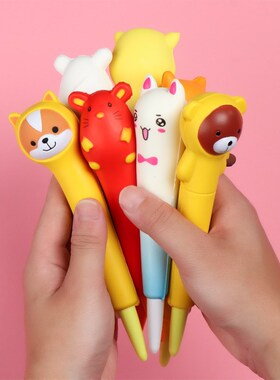 Novelty Cartoon Stress Relief Squishy Gel Pen 0.5mm Black I