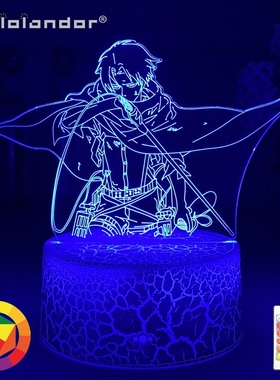 Attack On Titans LED Lamp Levi Ackerman 3D Anime Night Ligh