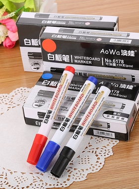 10PCS/box Colorful Whiteboard Pen Black White Board Markers