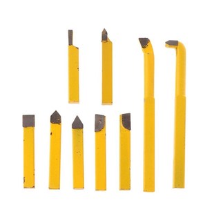 Too Cutter 8x8mm Carbide Tipped 9Pcs Bit Metal Lathe Cutting