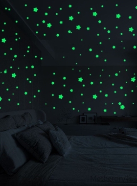 127Pcs 3D Stars Glow In The Dark Wall ers Luminous Fluoresce