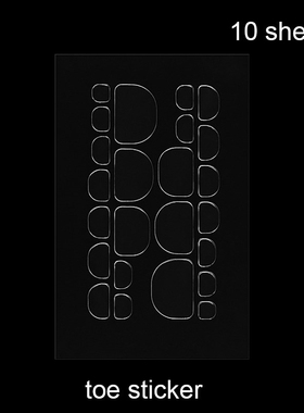5/10Sheet Fake Nails Toe er Transparent Double Sided Adhesiv