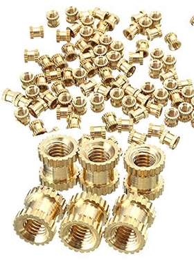 100pcs  embedded parts knurled nut flower mother  M3 Copper