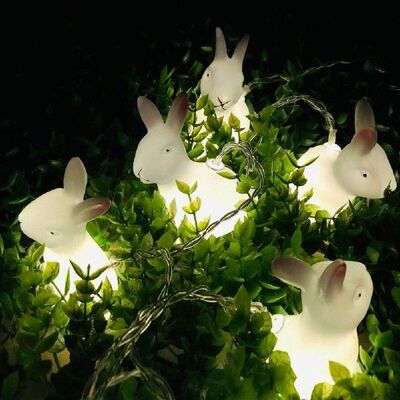 1.5m 10LEDs Easter Rabbit Shape String Light Bunny Lamp