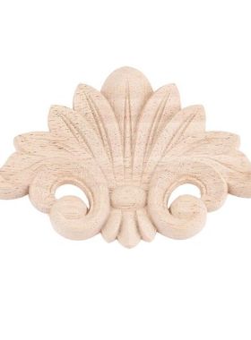 Wooden Carved Appliques Onlay 17*12cm Carvings Decal for