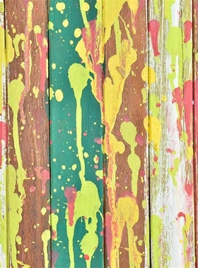 Mehofond Colorful Wood Board Backdrop Spray Paint Splatter