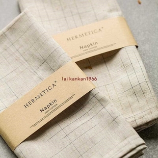 European simple cotton linen cloth napkins table napkin squa