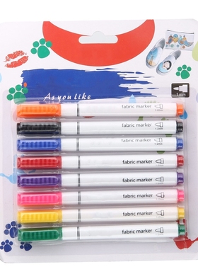 8pcs New Clothes Textile Markers Fabric Paint Pens DIY Craft