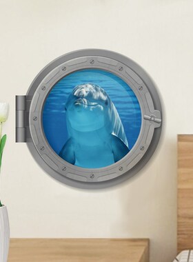 1PC Underwater Fish Wall Stickers Waterproof Dolphin Sticker
