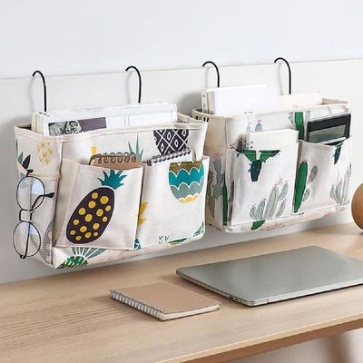 Storage Bag Hanging Space Saving Polyester Bed Bunk Storage