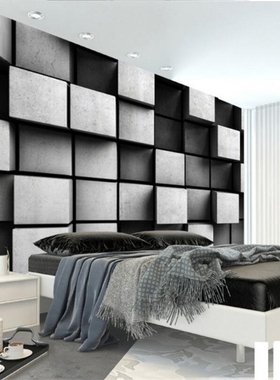 Beibehang Custom 3D Wallpaper Cube Photo Wallpaper TV Backg