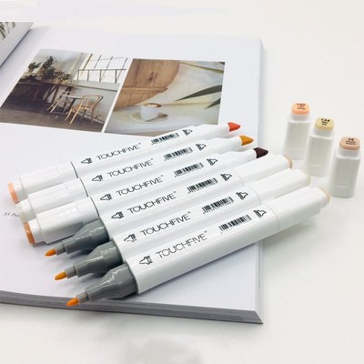 Touchfive Single Colors Sketch Markers Alcohol Based Dual He