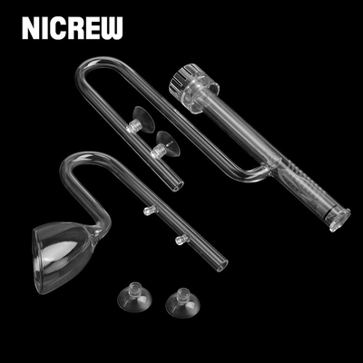 NICREW skimmer Glass lily pipe spin surface inflow outflow 1