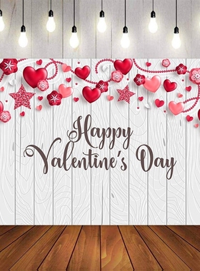 Photography background White Wooden Board Happy Valentines